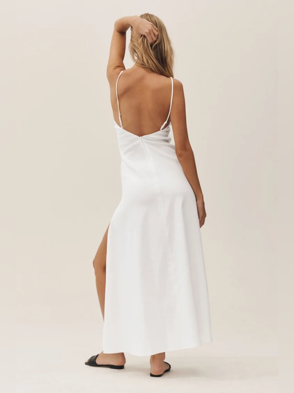 ALO YOGA | ✨NEW✨ Linen Blend Riviera Maxi Dress in White